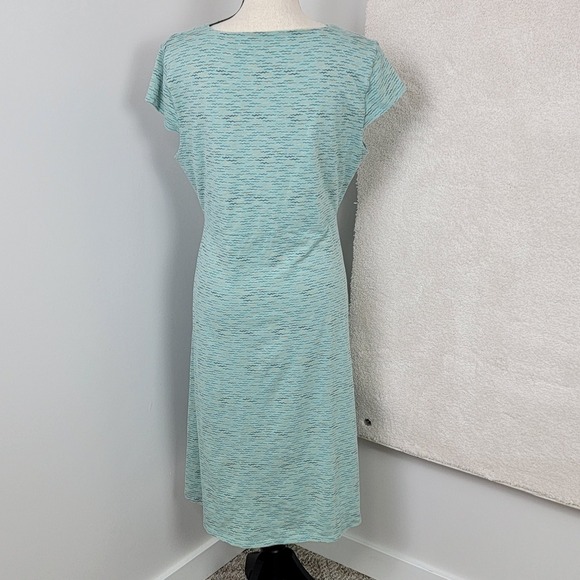 Toad&Co Women's L Seafoam Blue Rosemarie Dress Organic Cotton Midi Boho Dress - Picture 3 of 8